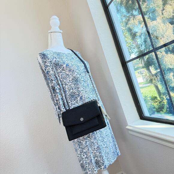 Tory Burch ROBINSON CONVERTIBLE SHOULDER BAG 154317 Black/Silver Authentic‼️ - Picture 4 of 16